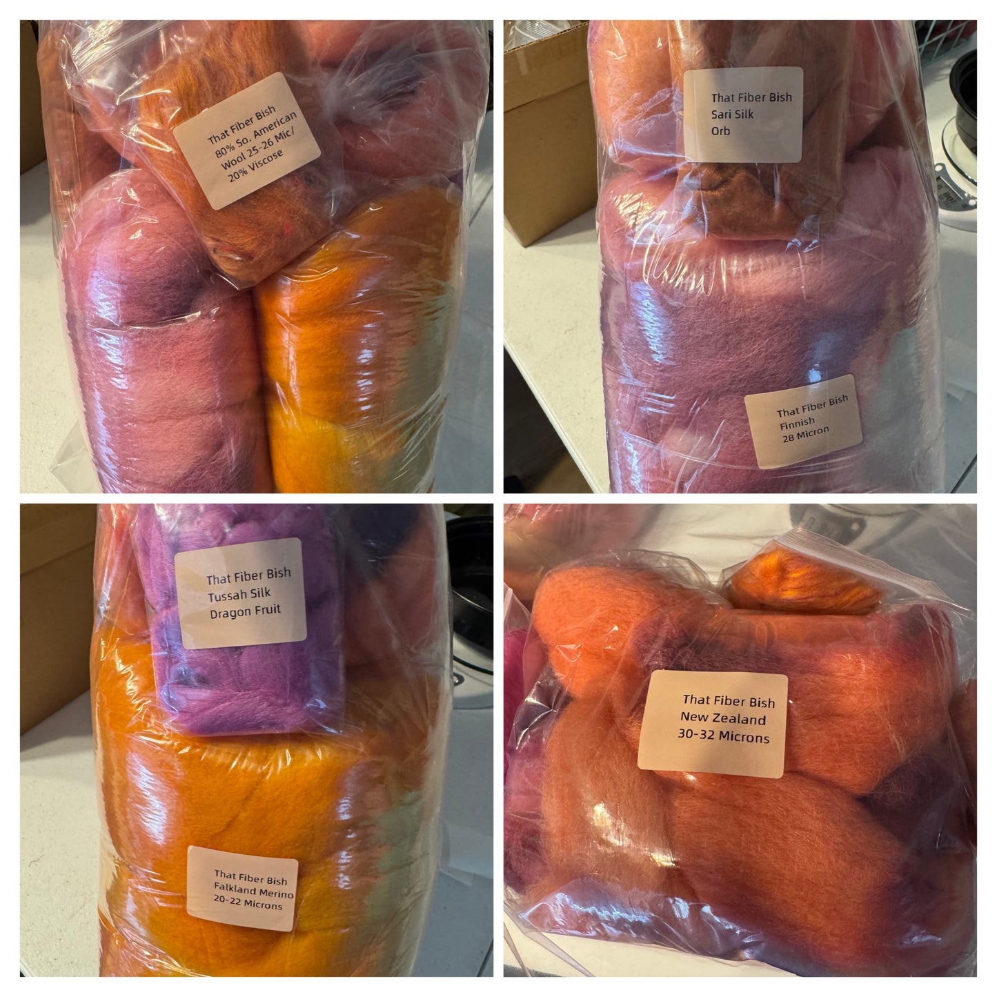 B.Y.O.B~Build your own batt~8 oz Bag of coordinating fibers~June 2025