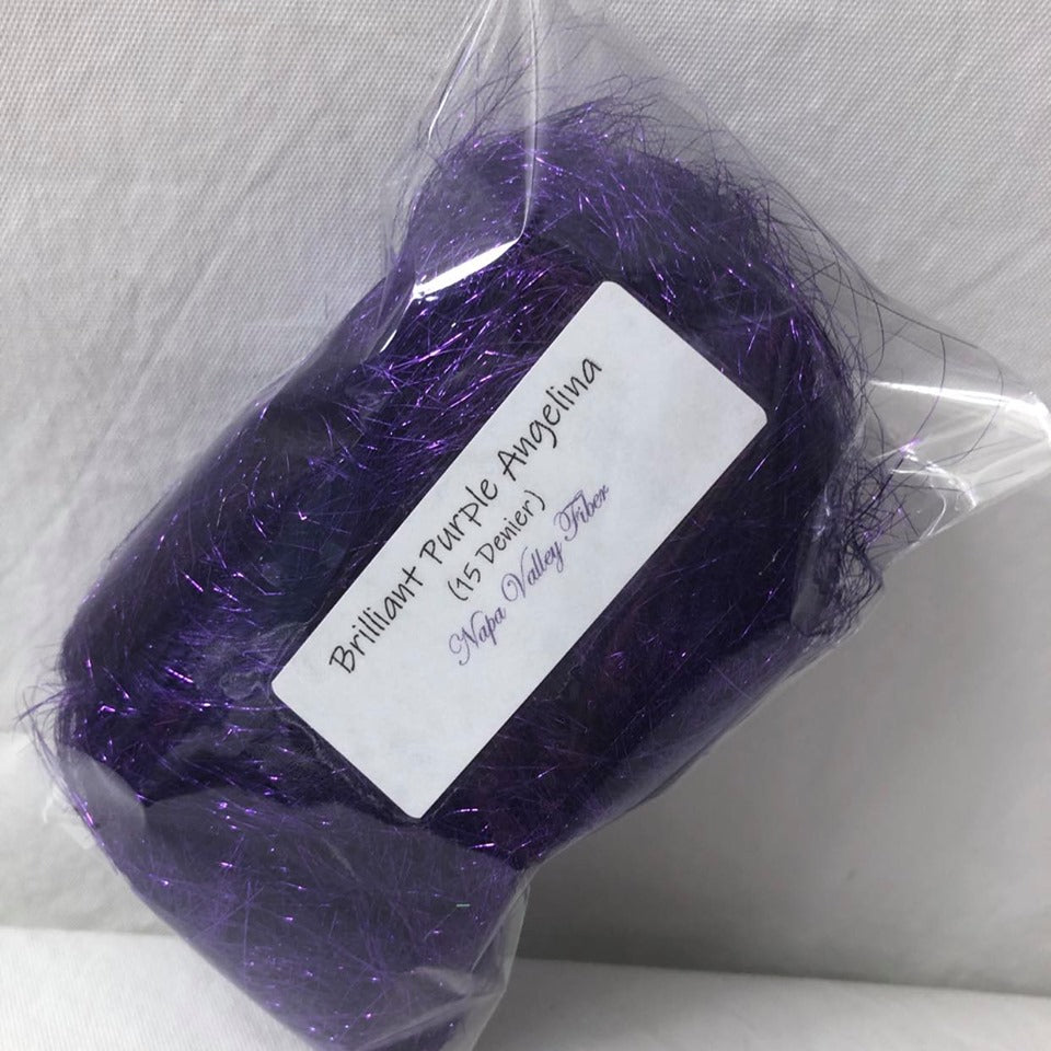 Brilliant Purple Angelina Flash Sparkling Blending Fiber, ½ oz