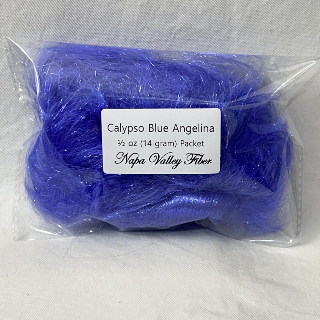 Calypso Blue Angelina Flash Sparkling Blending Fiber, ½ oz