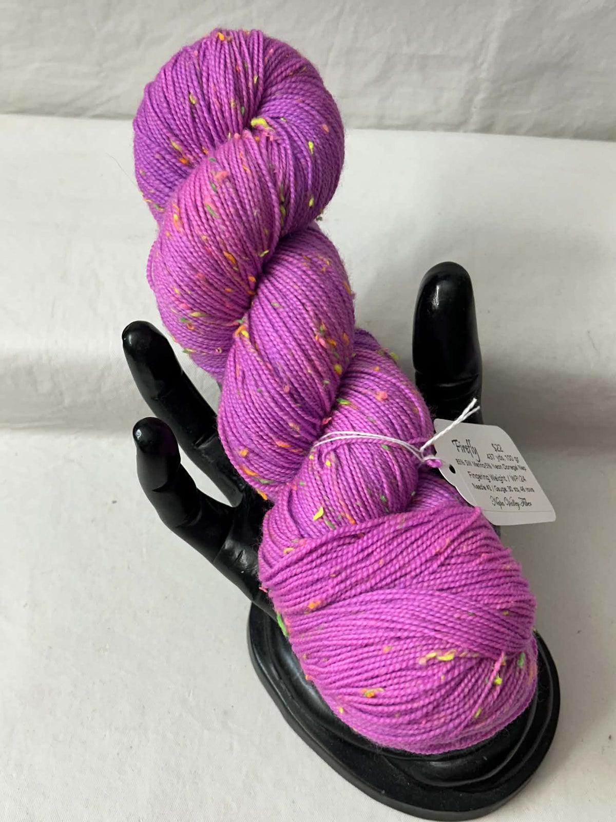 Firefly | Fingering Weight | 85% SW Merino Wool / 15% Neon Donegal Nep | Cosmic Candy | 437 Yards