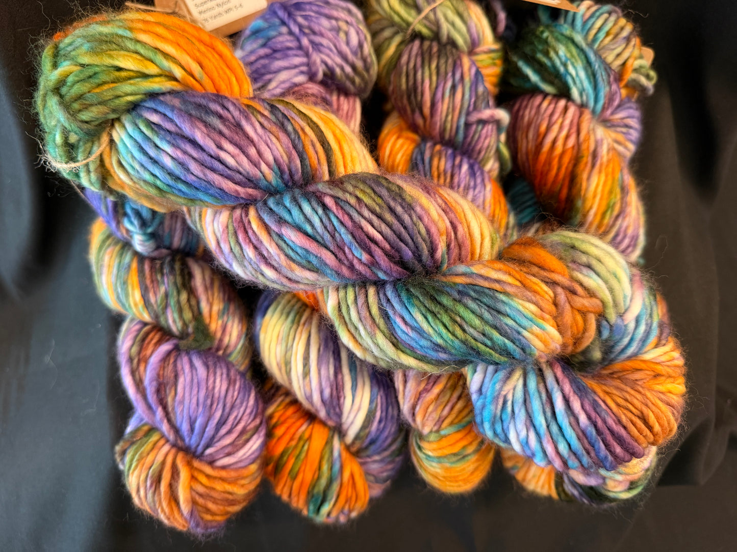 Genevieve's Super Bulky~Kaleidoscope ~80/20 Superwash Merino Nylon