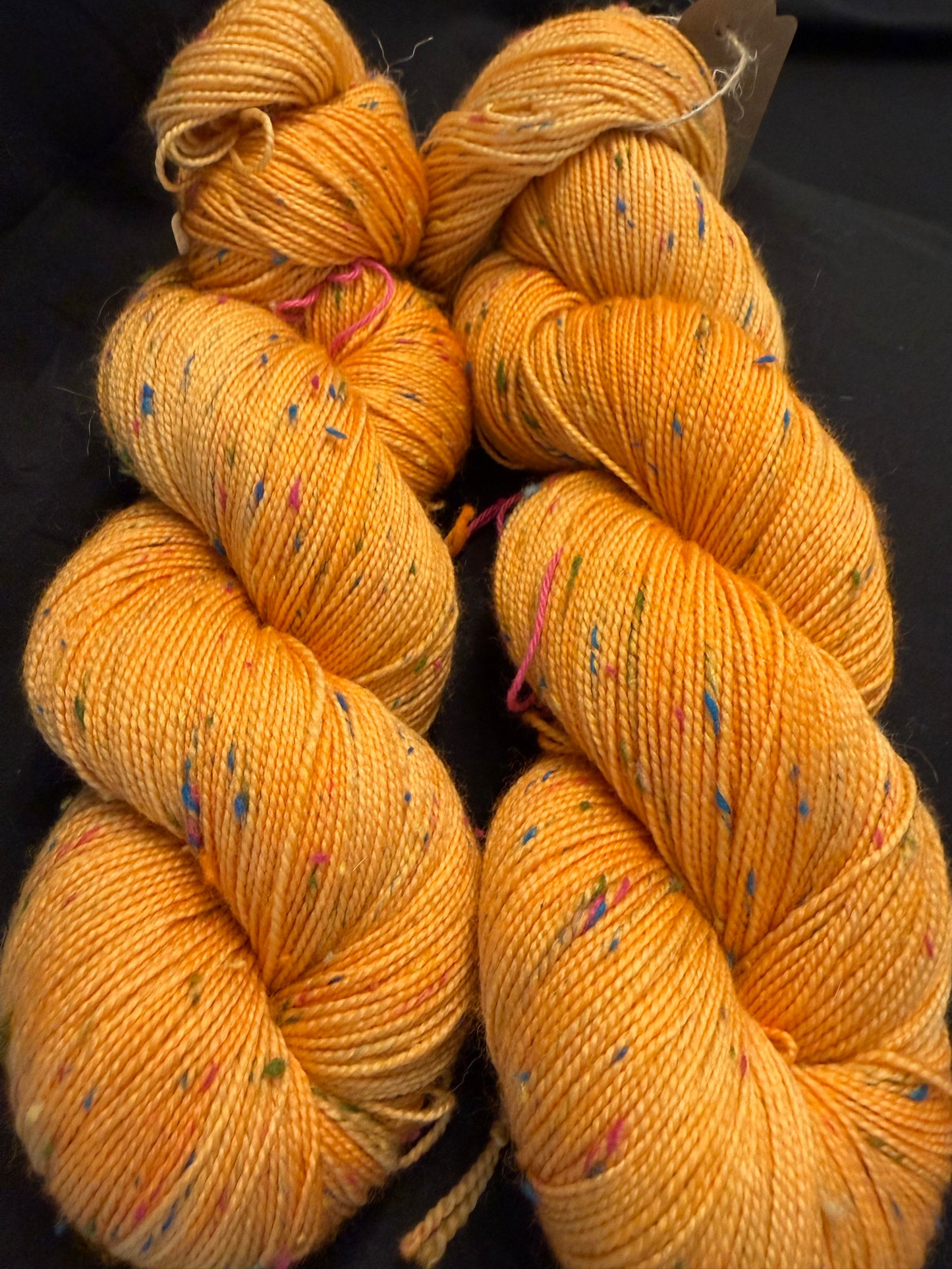 Orange Soda~Celebration Sock~85/15 Superwash Merino & Donegal Nep