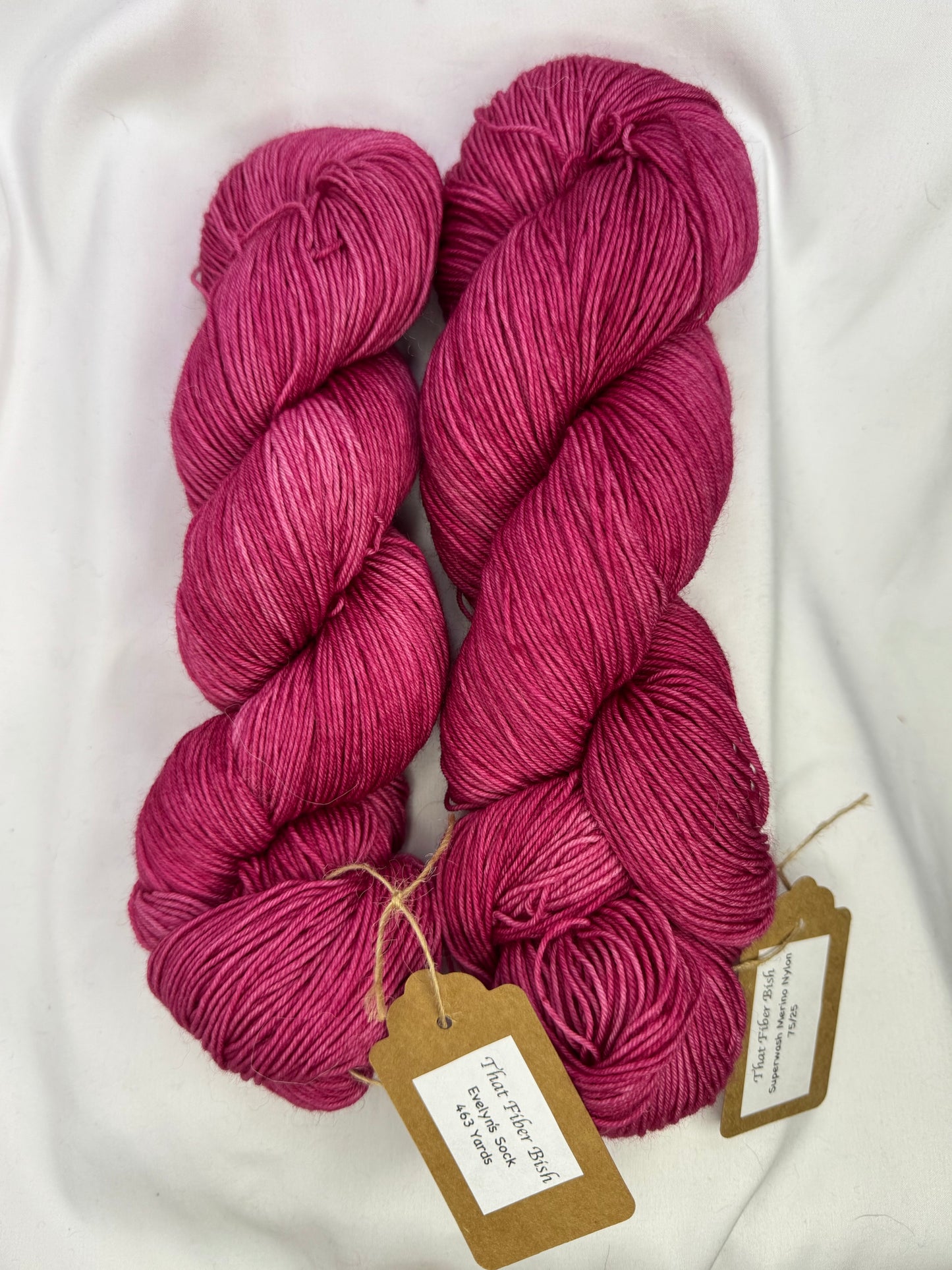 Evelyn's Sock~Pinky~Hand Dyed~Superwash Merino Nylon~463 Yards