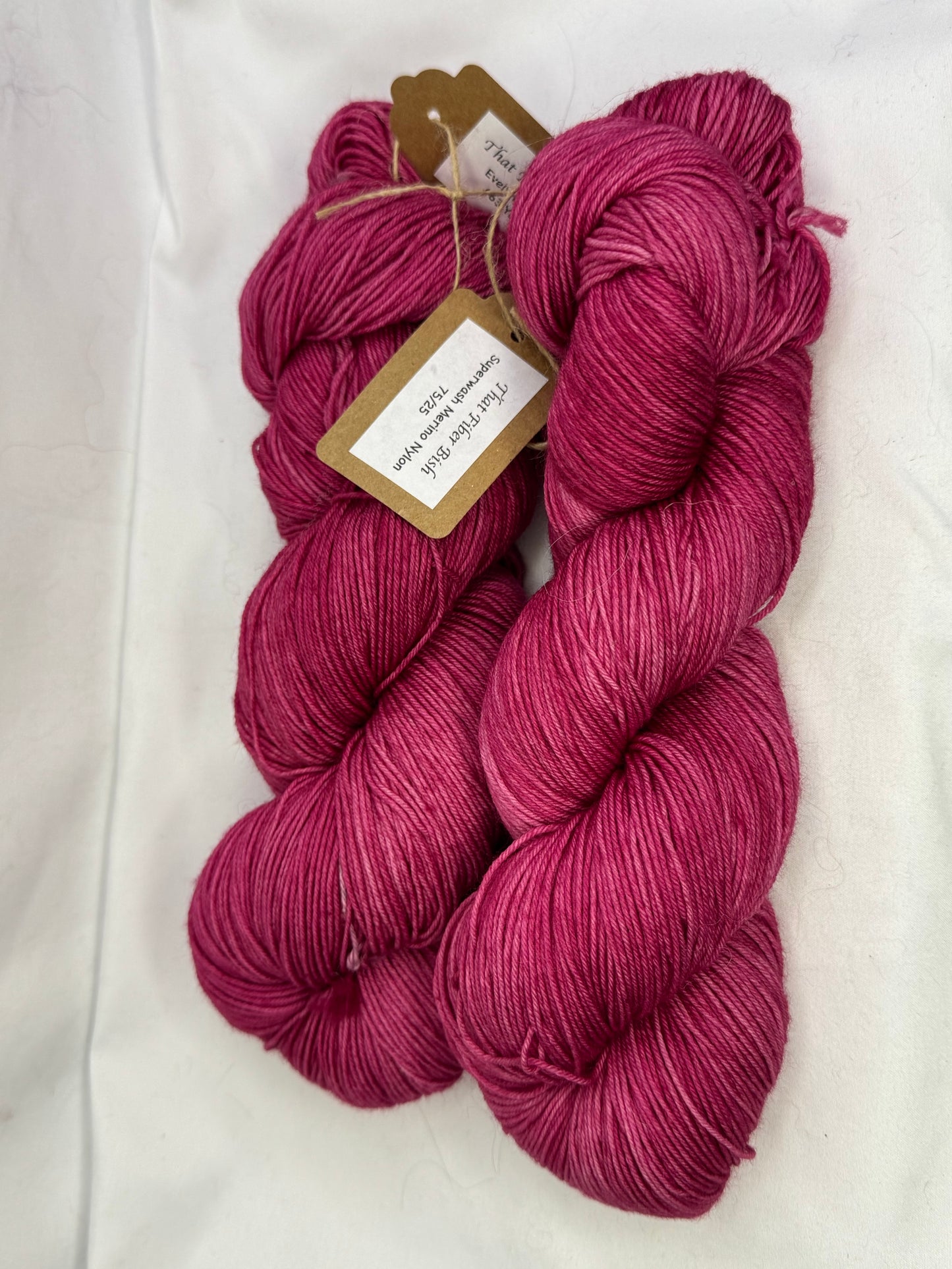 Evelyn's Sock~Pinky~Hand Dyed~Superwash Merino Nylon~463 Yards