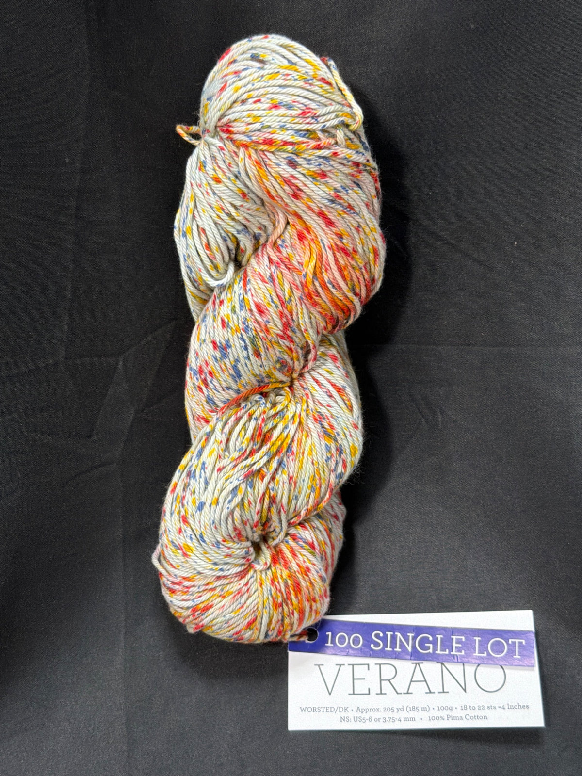 Verano ~ Malabrigo ~ "Confetti Cake" 100% Pima Cotton ~Worsted/DK