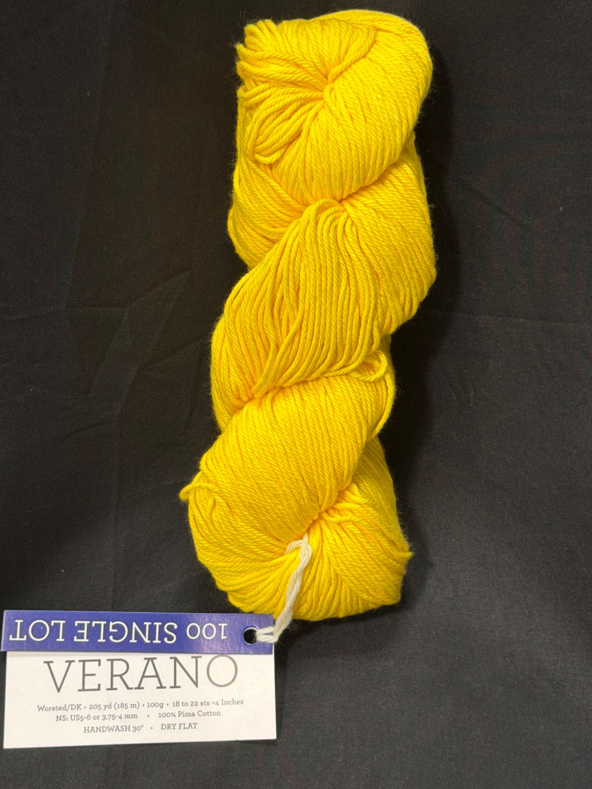 Verano ~ Malabrigo ~ "Bananas" 100% Pima Cotton ~Worsted/DK