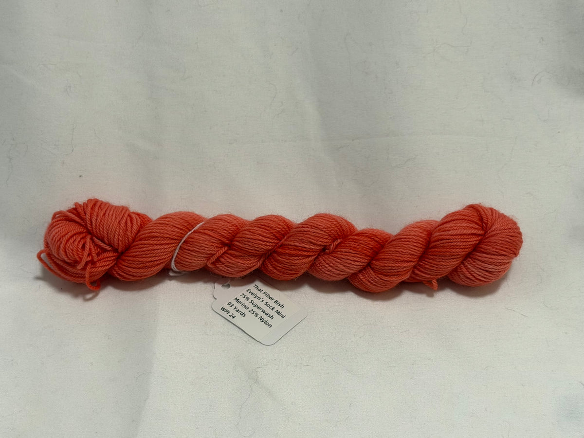 Peach~Late Spring Palette~Mini Skein~Evelyn's Sock~75/25 Superwash Merino & Nylon