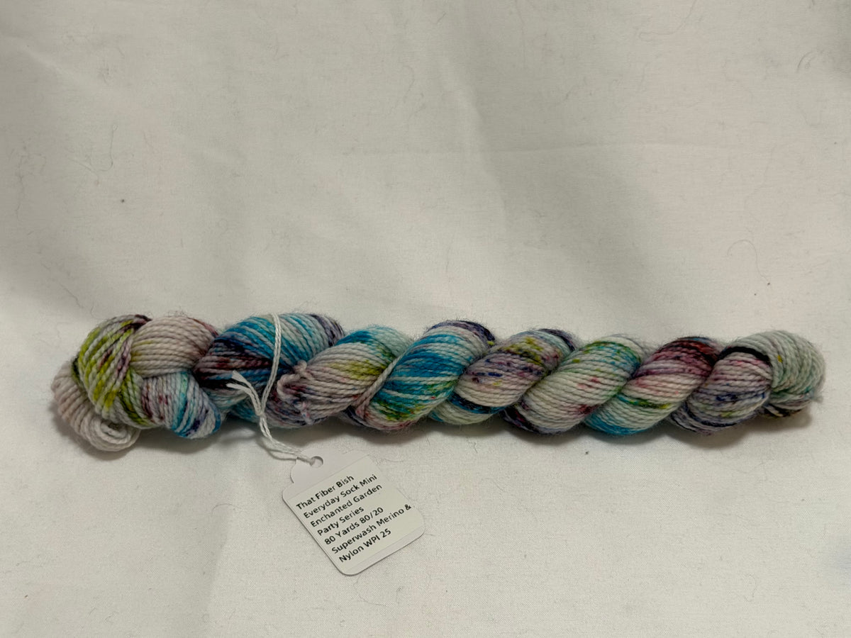 Enchanted Garden Party~Multi~Mini Skein~Everyday Sock~80/20 Superwash Merino & Nylon