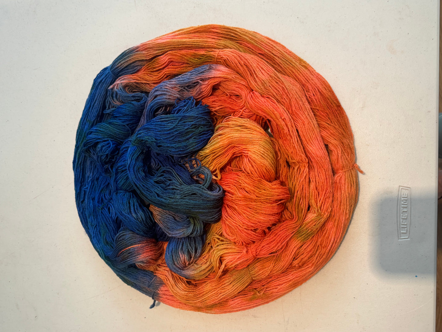KK's Sock~Orange Sky~Hand Dyed~100% Merino~437 Yards