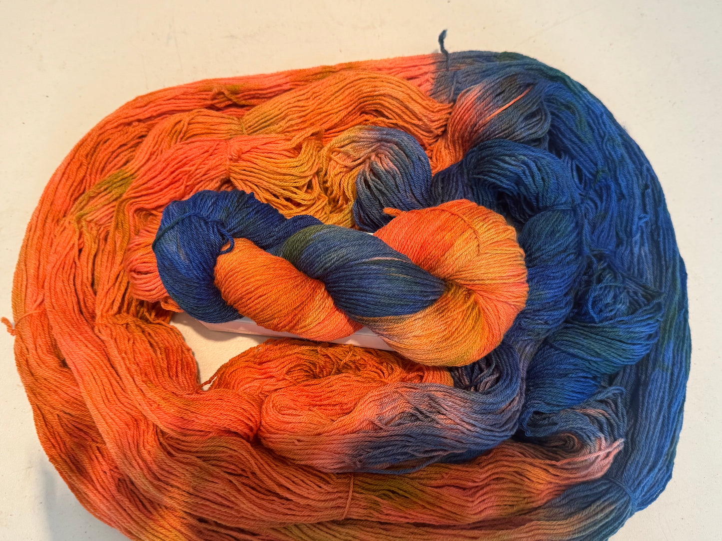 KK's Sock~Orange Sky~Hand Dyed~100% Merino~437 Yards