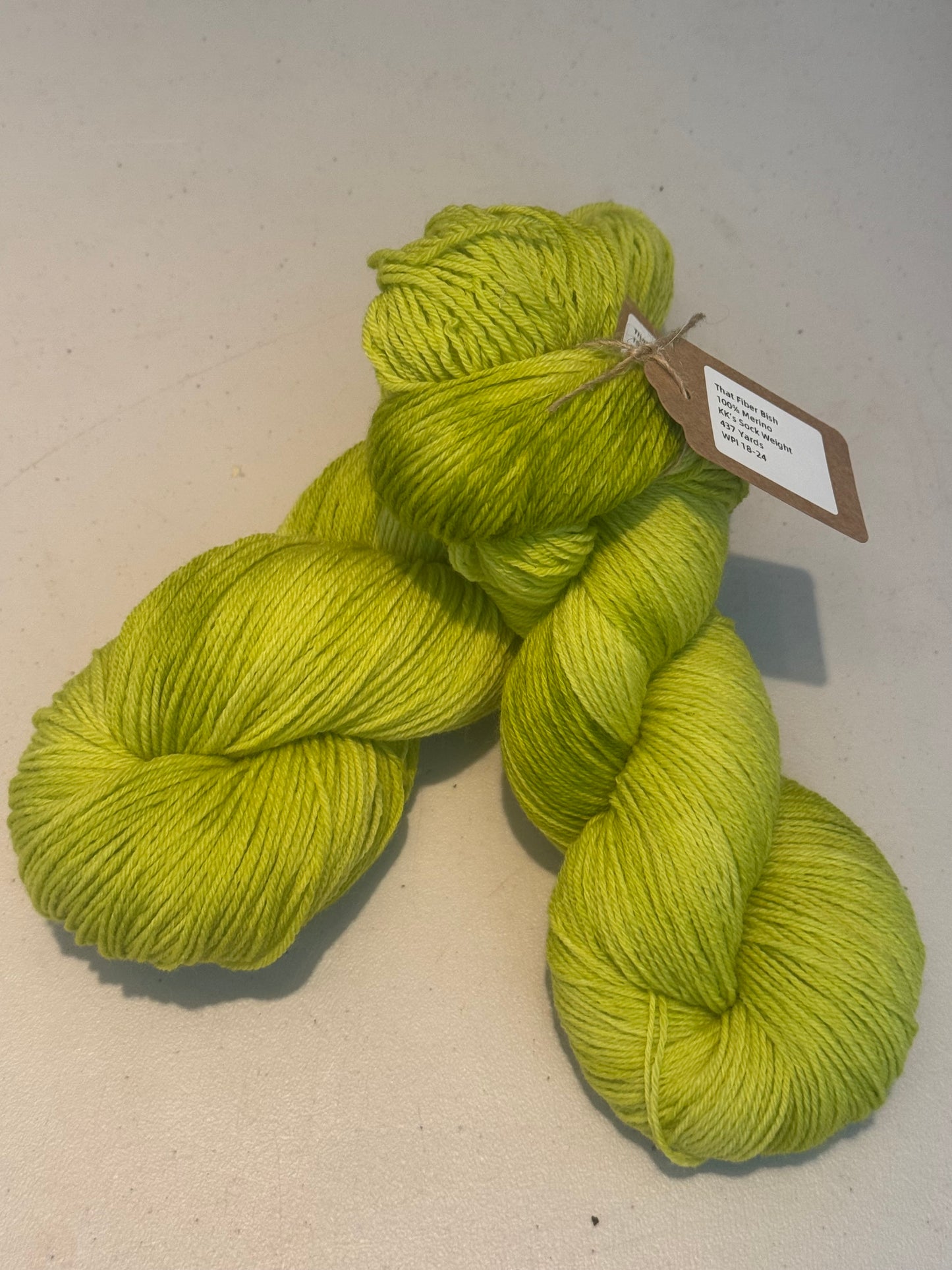 KK's Sock~Citrus~Hand Dyed~100% Merino~437 Yards