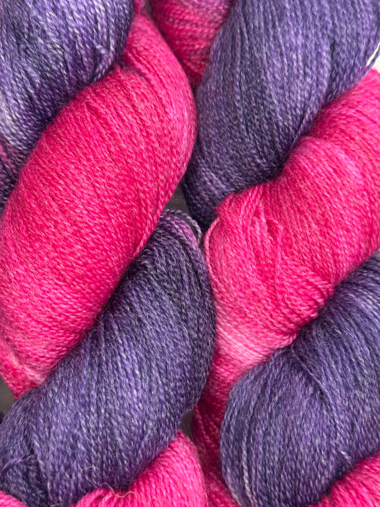 Lace Weight~Rainbow Bright~Superwash Merino Wool & Bamboo~Hand Dyed Yarn~792 Yards