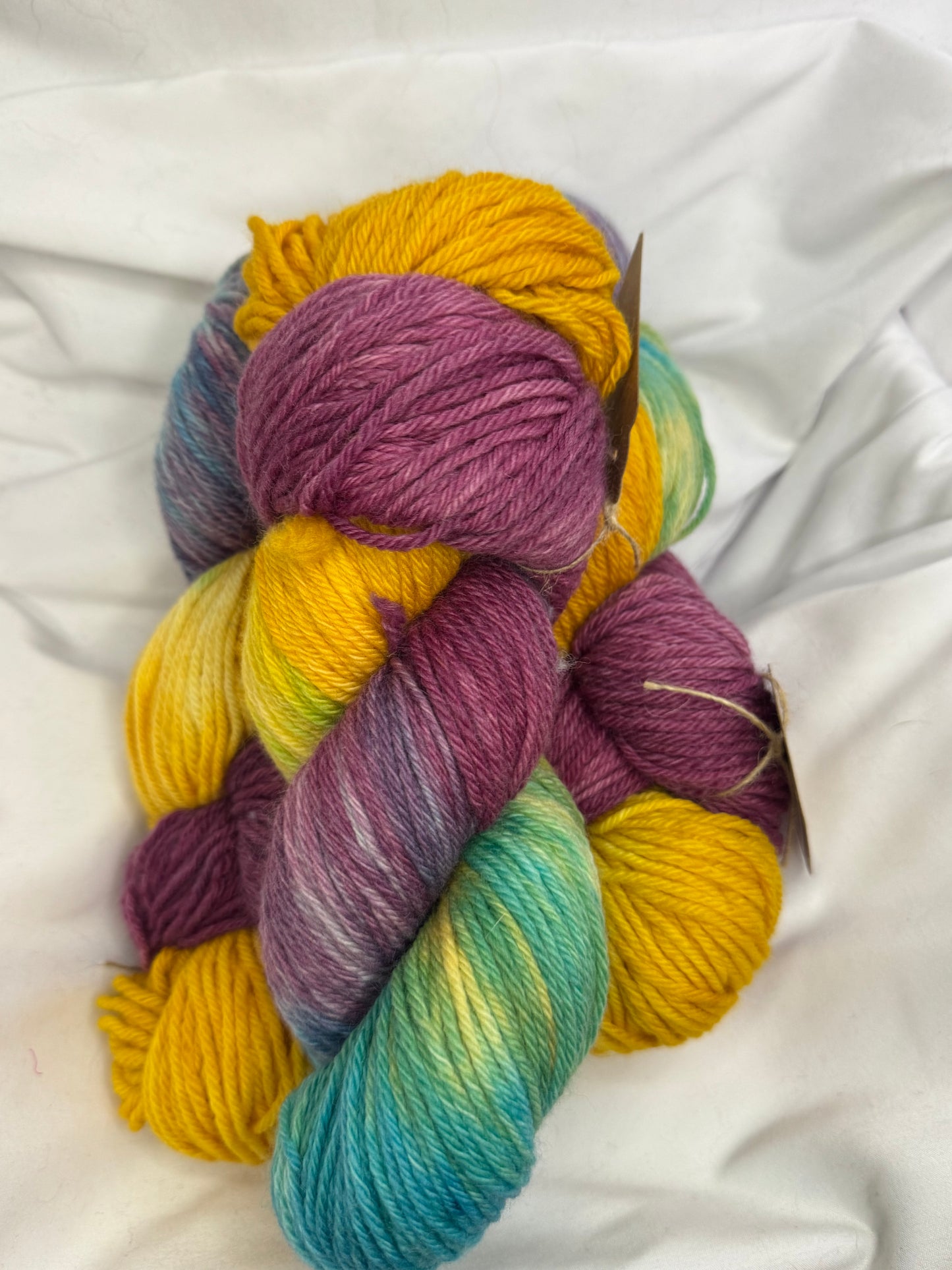 Pomegranate Surprise- Hand Dyed Yarn~Superwash Merino/Nylon/Cashmere~DK Weight-246 Yards-Each Skein
