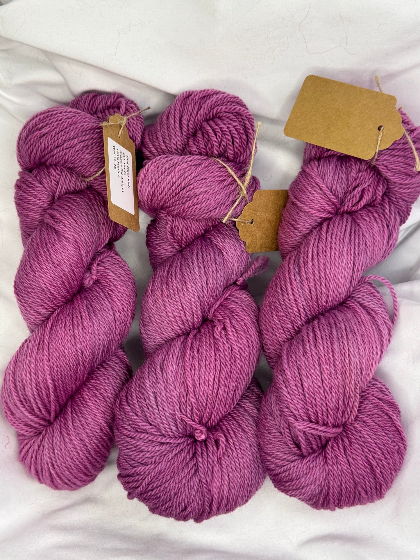Grace's Merino~Magenta~DK Weight-Hand Dyed Yarn~251 Yards