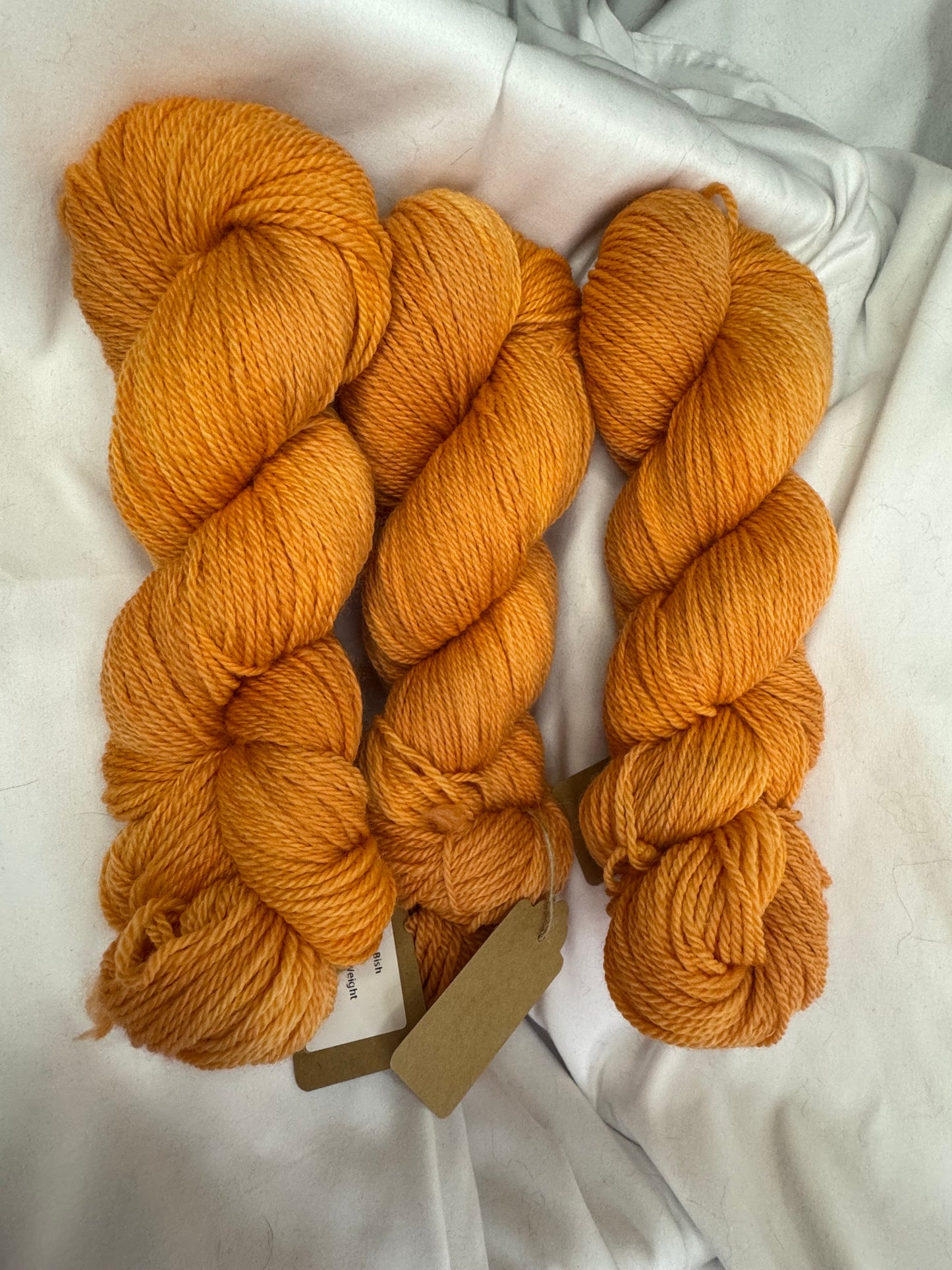 Grace's Merino~Orange~DK Weight-Hand Dyed Yarn~251 Yards
