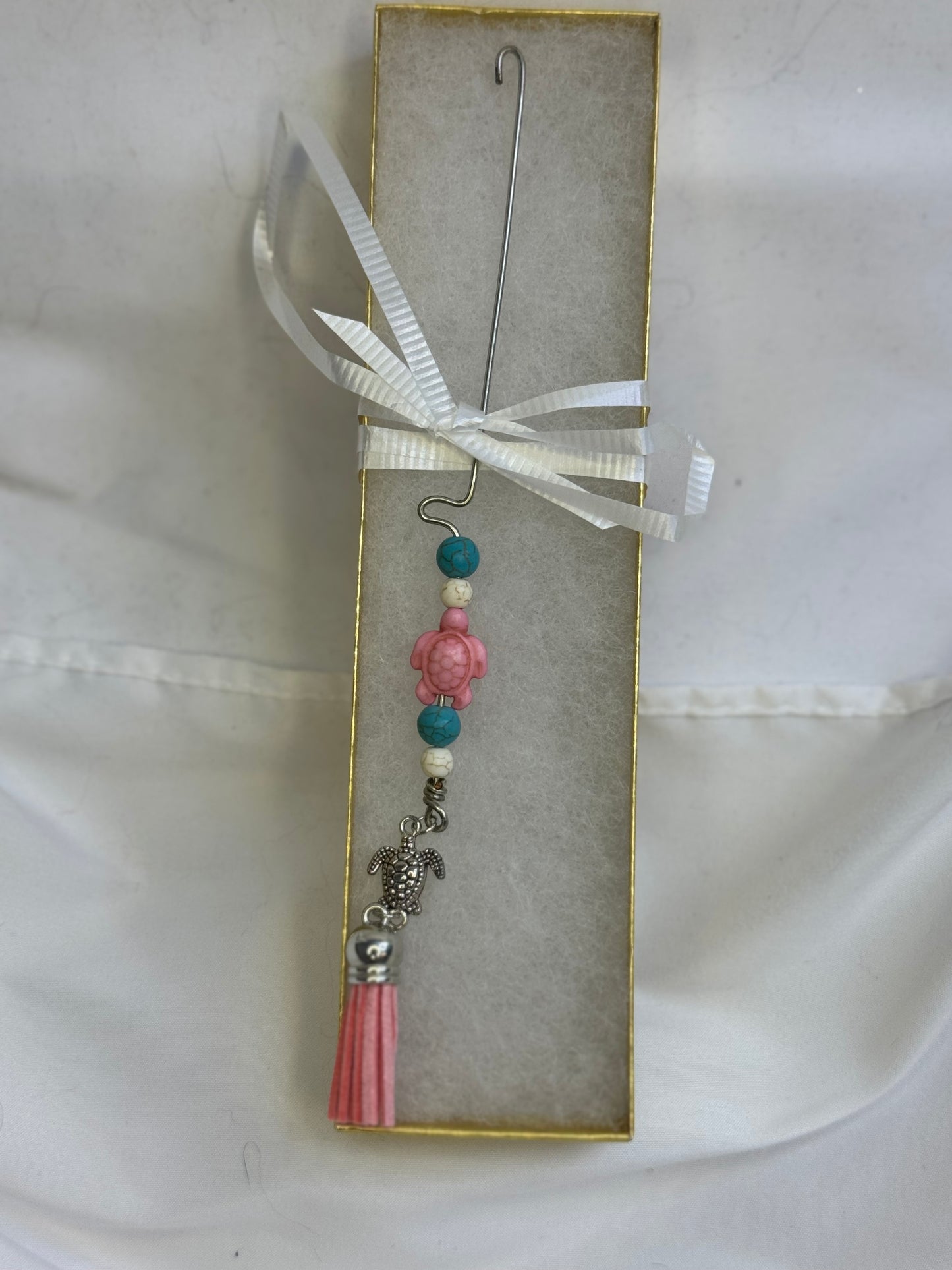 Orifice Hook for Spinning Wheel~Turtle with Tassel