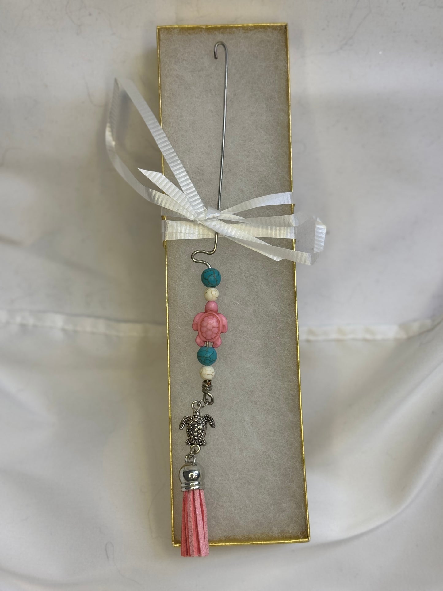 Orifice Hook for Spinning Wheel~Turtle with Tassel