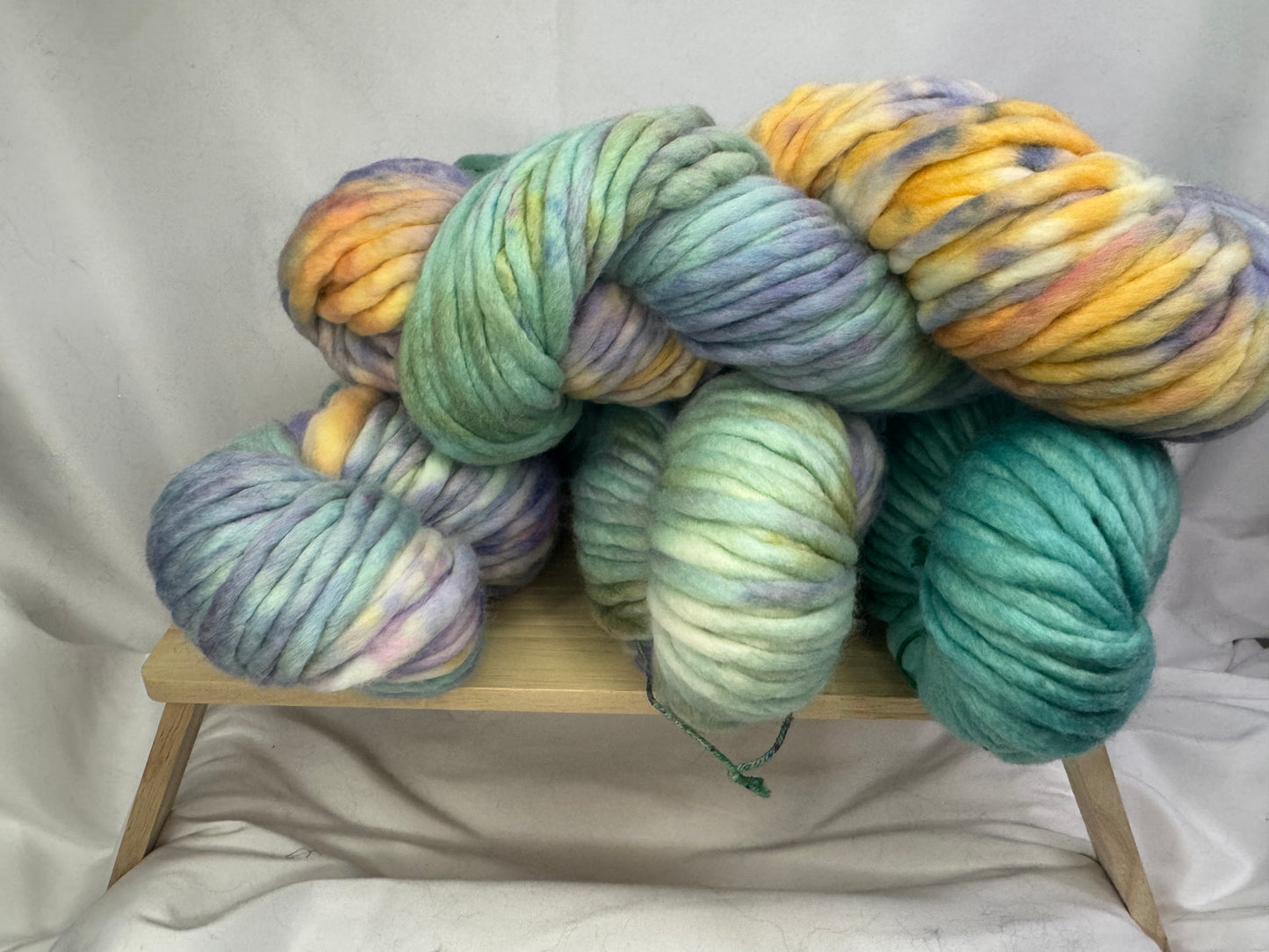 Christina's Super Bulky~Spring Fling~Hand Dyed Yarn-60 Yards-Each Skein~Merino 20.5 Micron