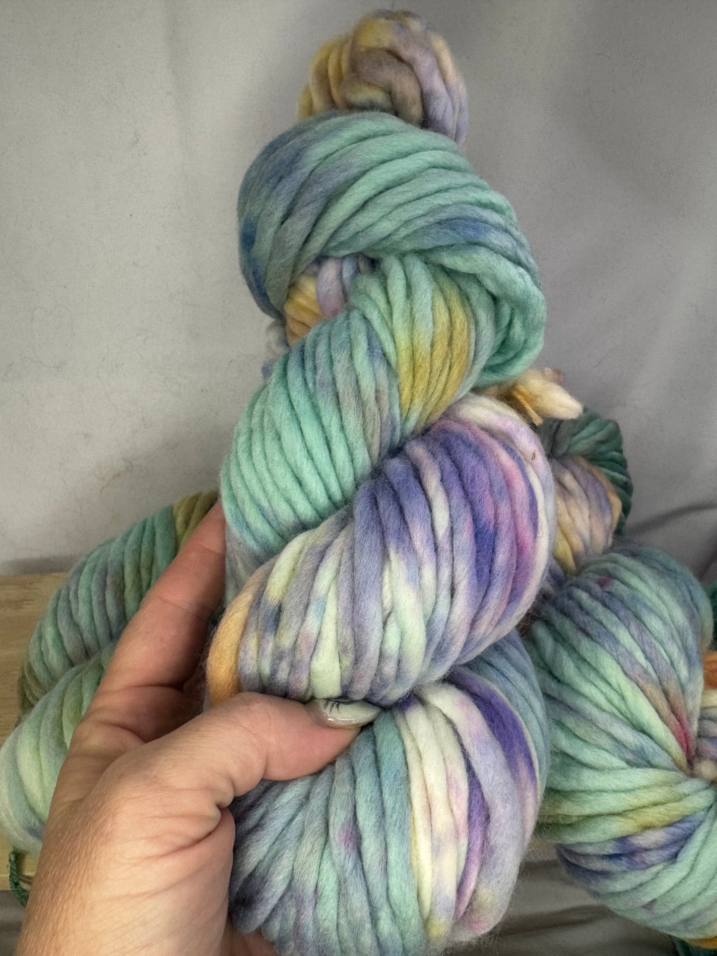 Christina's Super Bulky~Spring Fling~Hand Dyed Yarn-60 Yards-Each Skein~Merino 20.5 Micron