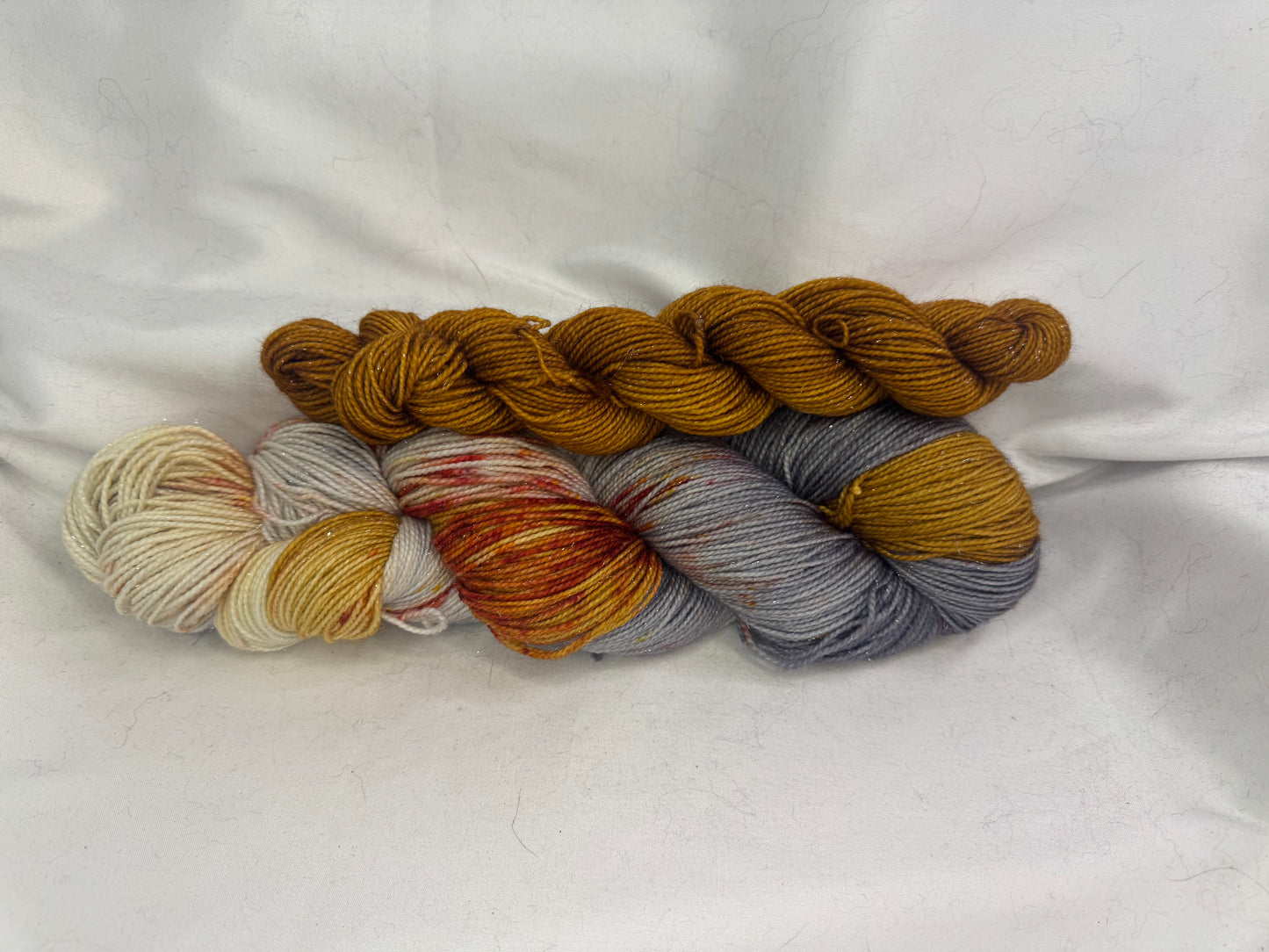 "Sock Set" Bronze Dust~437 Yard Full Skein & 87 Yard Mini Skein~Hand Dyed