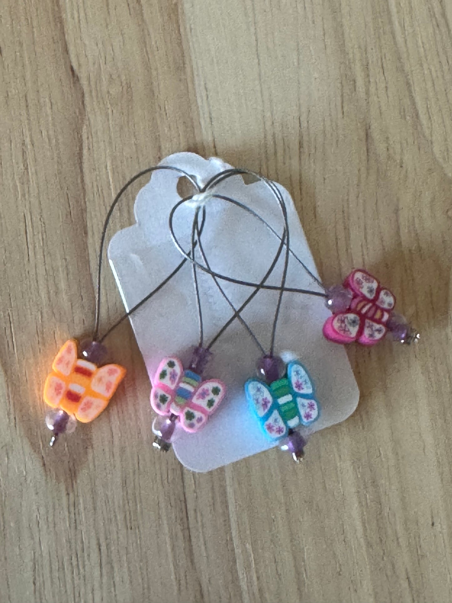 Stitch Marker Set~Butterflies Colors~ Set of 4