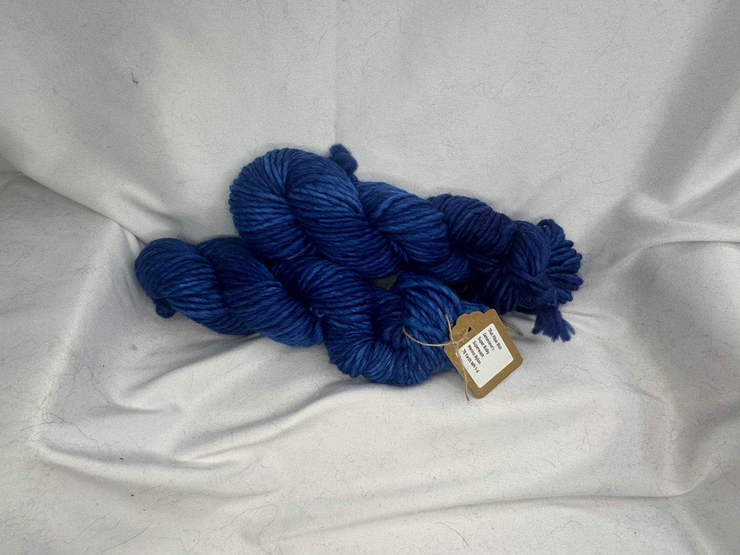 Genevieve's Super Bulky~Blue Hues~Hand Dyed Yarn-76 Yards-Each Skein~Superwash Merino Nylon 80/20