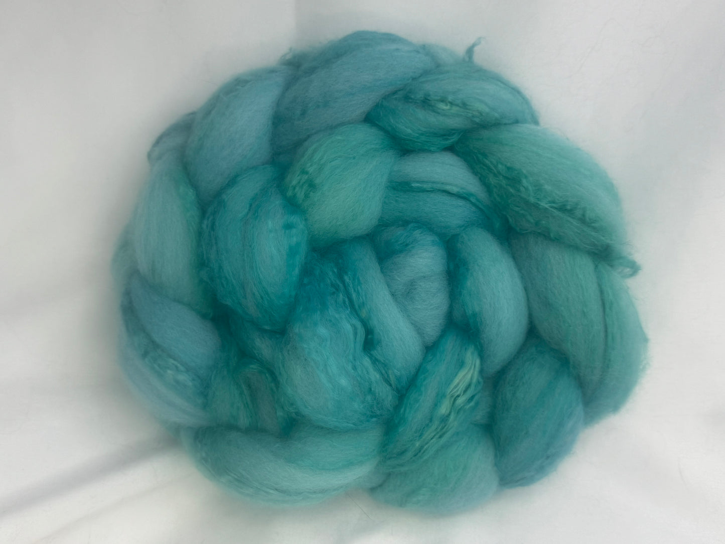 Merino Soybean~70/30~(MER-SOY-S-12)~Hand Dyed 4 oz Braid