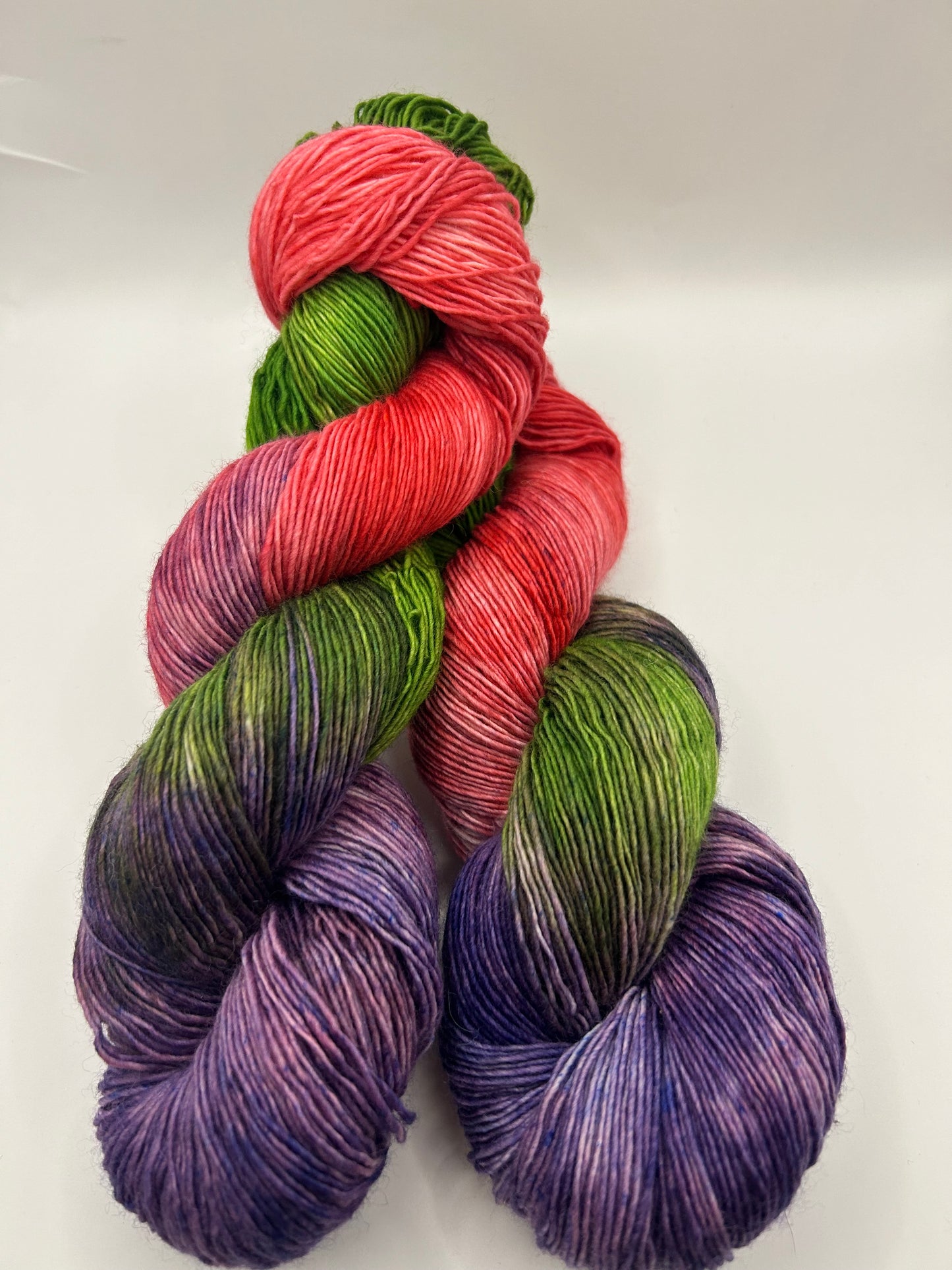 Cherry Limeade~Hand Dyed~ 1 Skein~Fingering Weight~437 Yards