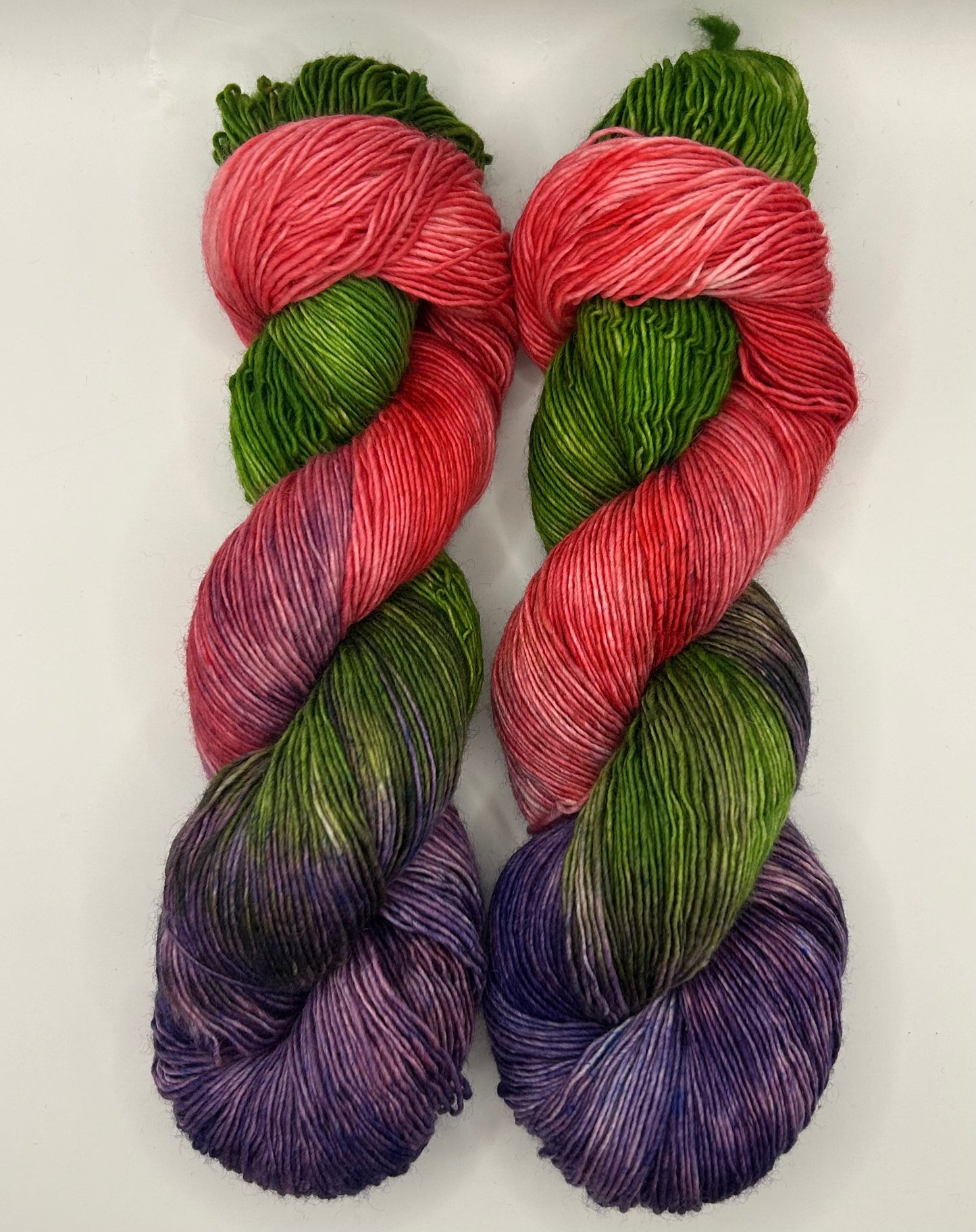 Cherry Limeade~Hand Dyed~ 1 Skein~Fingering Weight~437 Yards