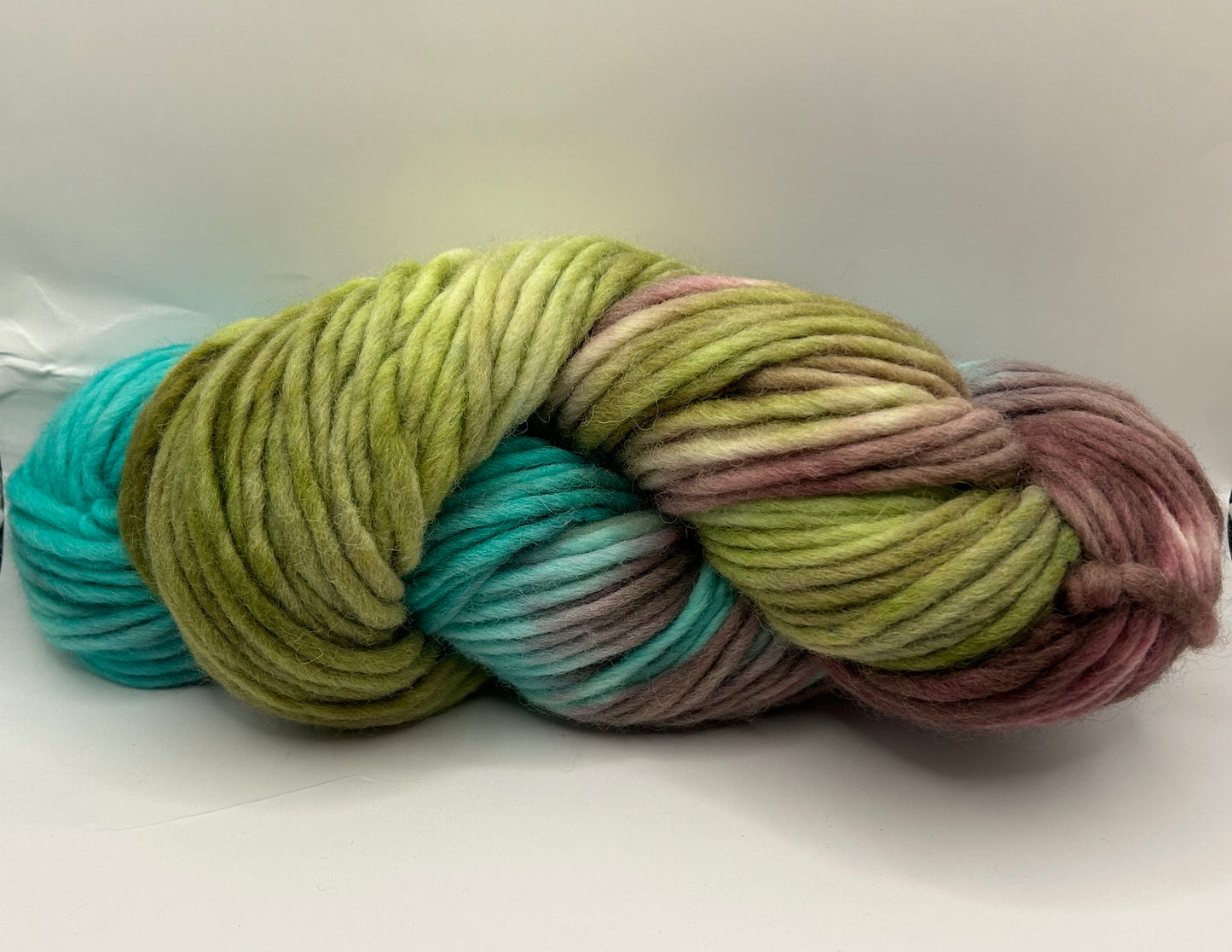 Pistachio Breeze~Hand Dyed~1 Skein~Corriedale~Super Chunky Weight~(SCCY-S-02)