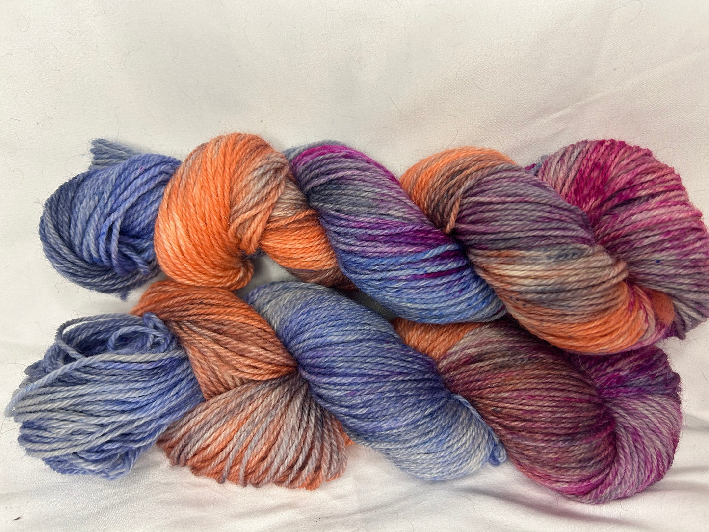 Sun Crest~Hand Dyed Yarn~1 Skein~Superwash Cheviot DK Weight