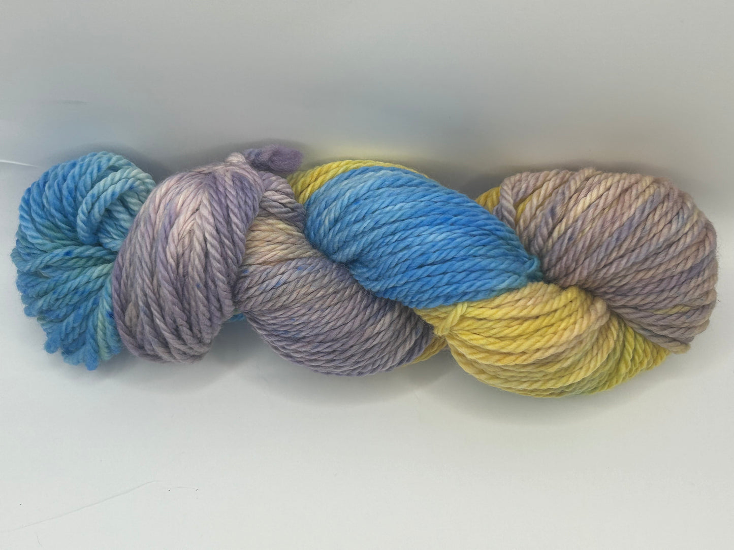 Sun Over The Valley~Hand Dyed Yarn~109 yards~Chunky Weight~100 % Merino