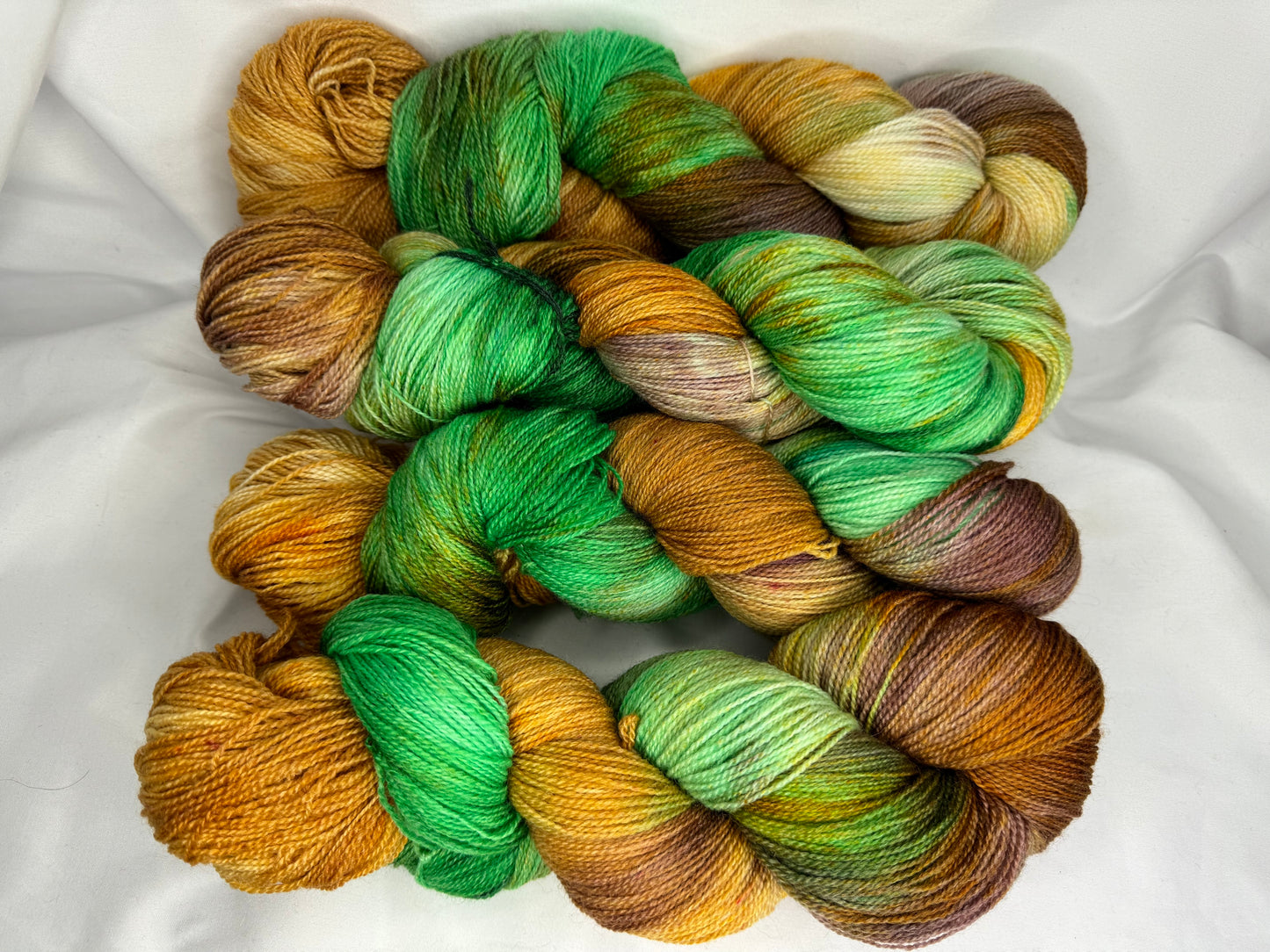 Trees in the Fall~Lace Weight~Superwash Merino Wool & Bamboo~Hand Dyed Yarn~792 Yards