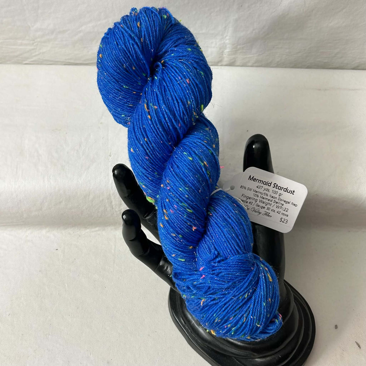 Mermaid Stardust | Fingering Weight | SW Merino Wool / Neon Donegal Nep / Mermaid Stellina, 80/10/10 | Siren Song | 437 Yards