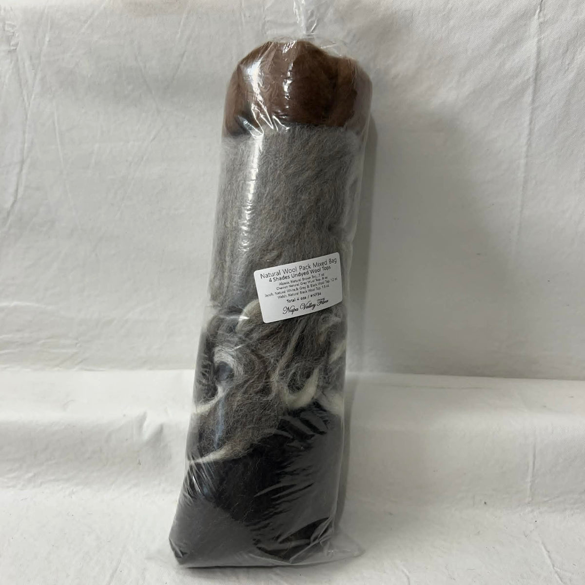 Natural Wool Pack Mixed Bag Fiber Tasting #NF34 | 4 oz
