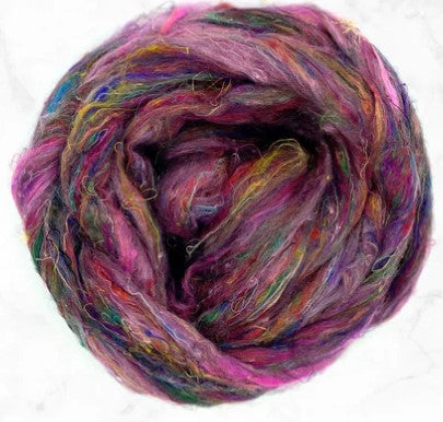 Pulled Sari Silk Sampler Pack | Textured Roving (SKU:0923)