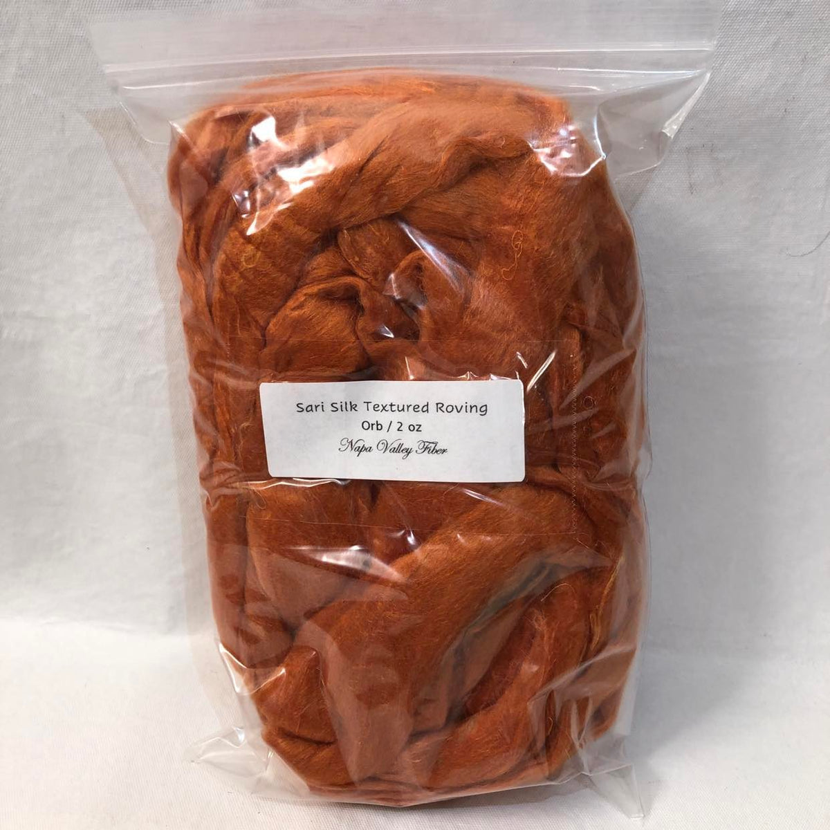 Sari Silk Textured Roving | Orb | 2 oz