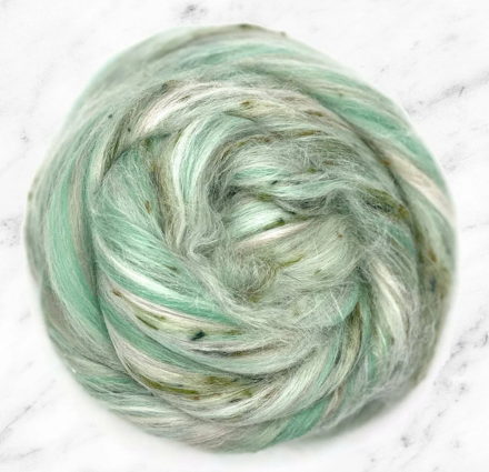 "Frosted Forest"~Merino/Tweed/Tussah Silk Blend