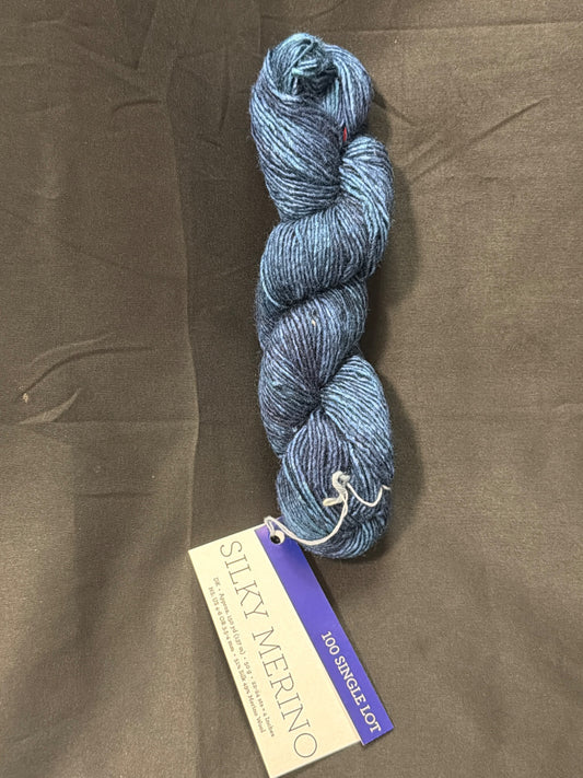 Silky Merino~Malabrigo~Indigo Nights~51% Silk & 49% Merino~DK