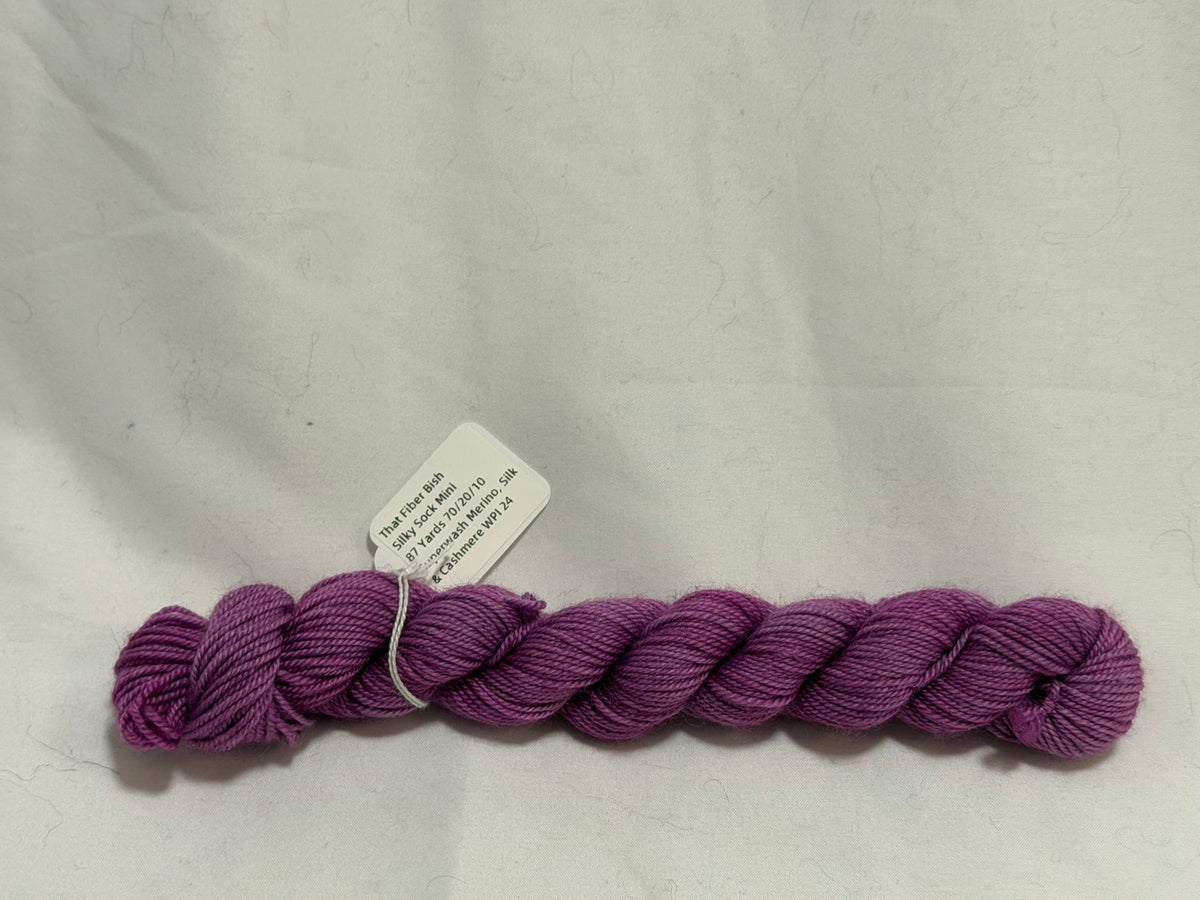 Sonoma Afterglow~ Purple~Mini Skein~Silky Sock~70/20/10~Superwash Merino, Silk & Cashmere