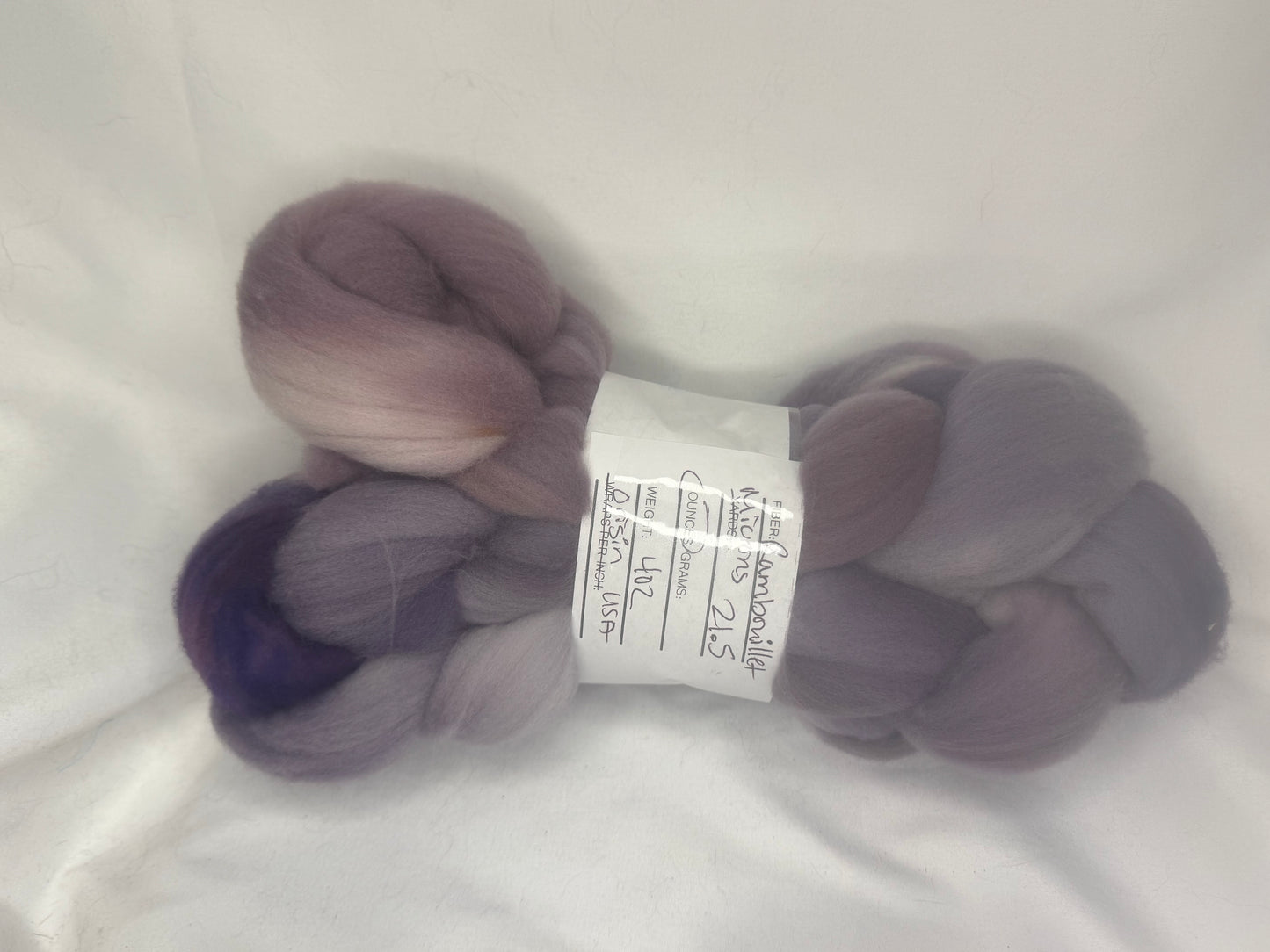 Rambouillet Wool~USA~Hand Dyed 4 oz Braid(RAMUSA-S-12)