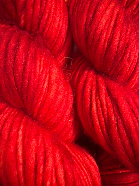 Little Red Dress~Christina's Thick N' Thin Chunky~100% Superwash Merino