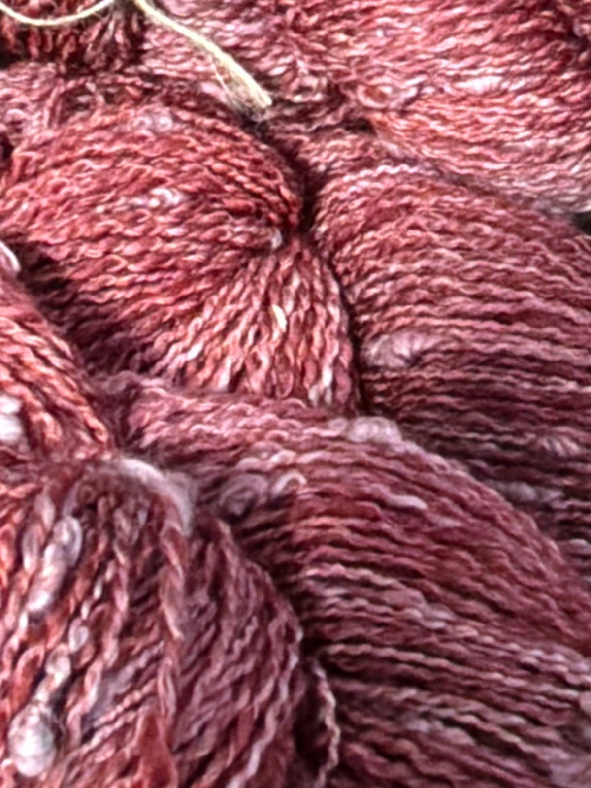 Burnt Wine~ Studio Slub 92/8 Superwash Merino Wool & Peruvian Pima Cotton