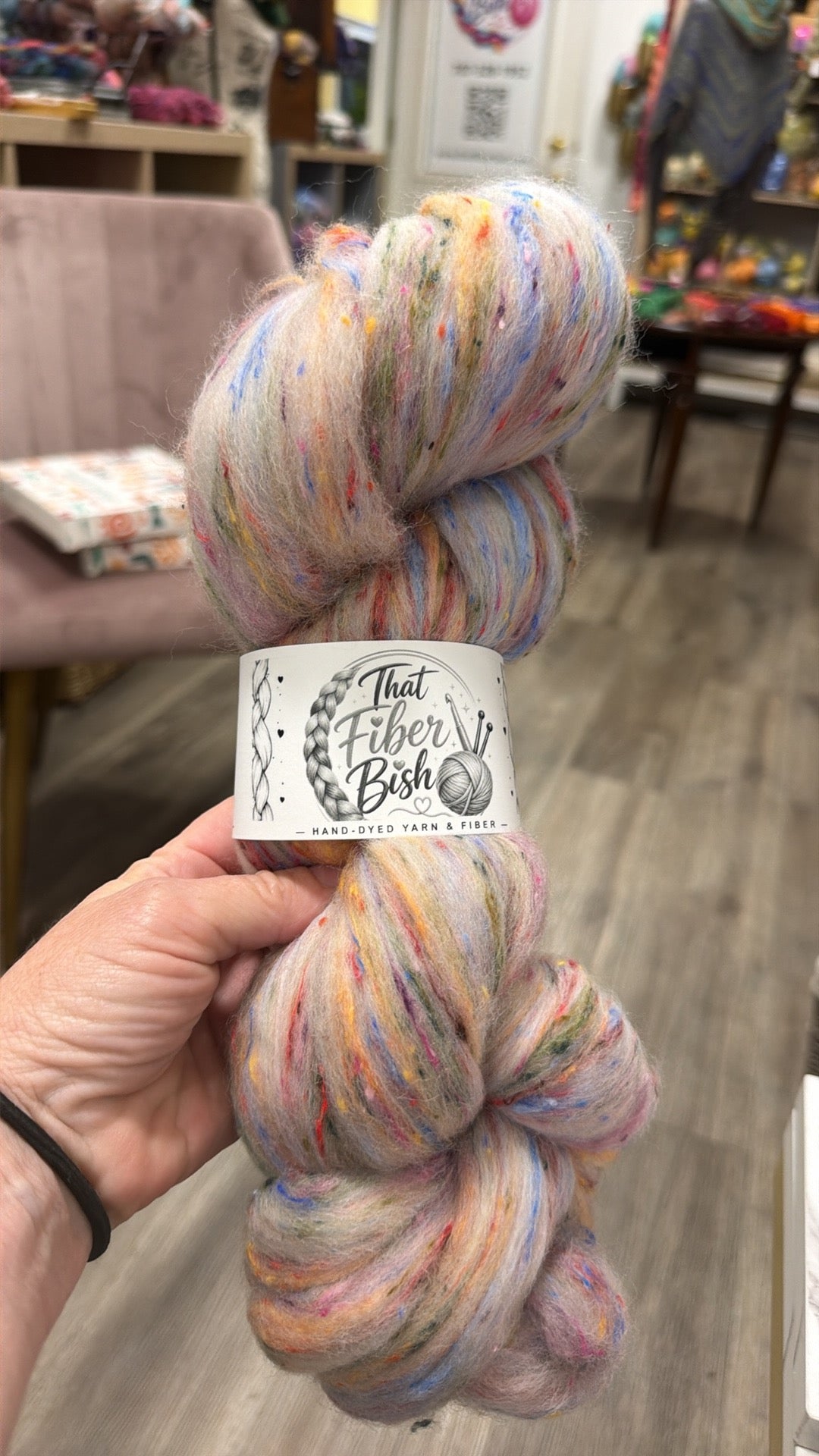 Rainbow Tweed Top