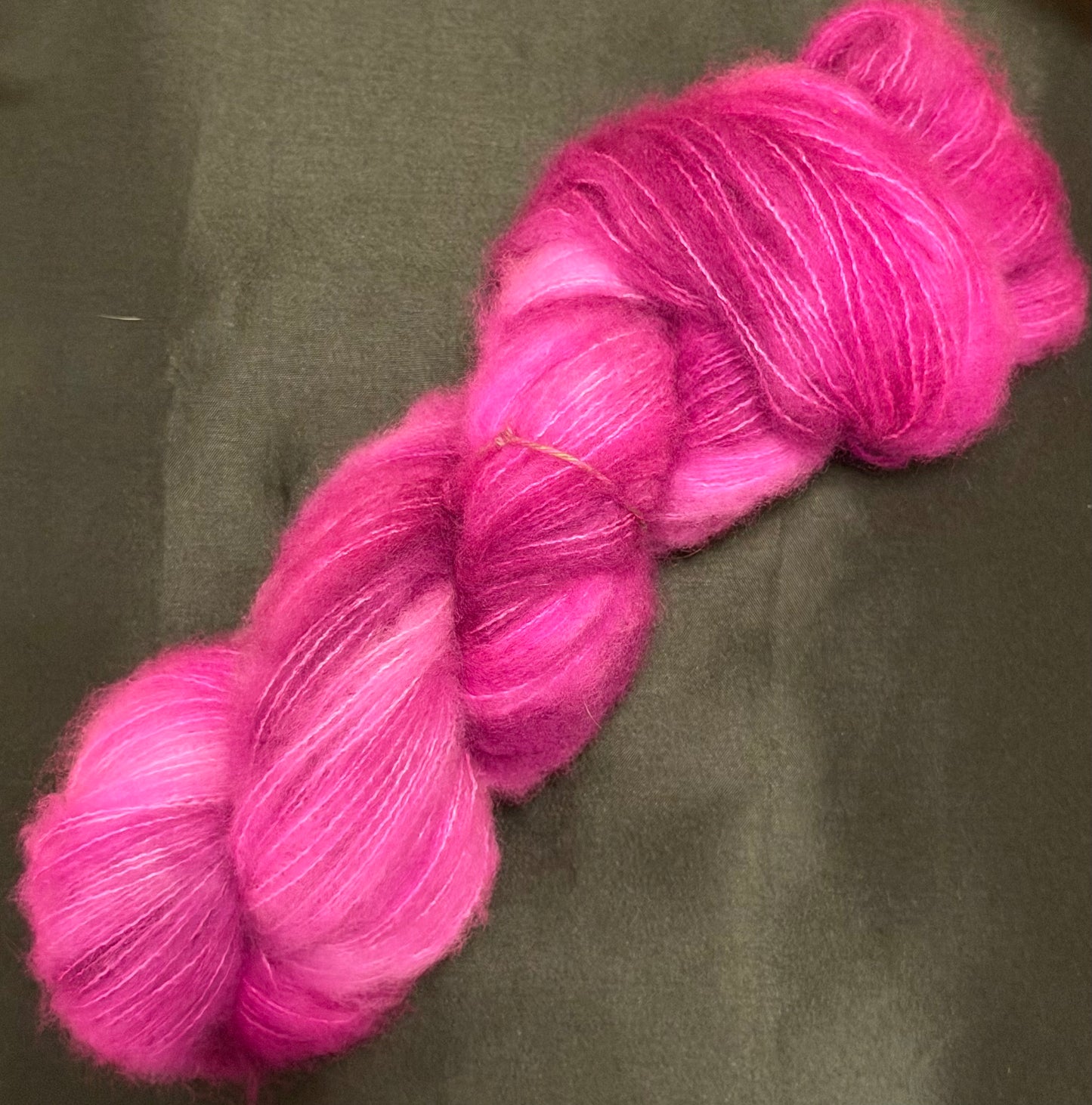 Pink ~ Christina's Silky Fluff ~ 74% Superwash Merino & 26% Silk ~ Lace Weight