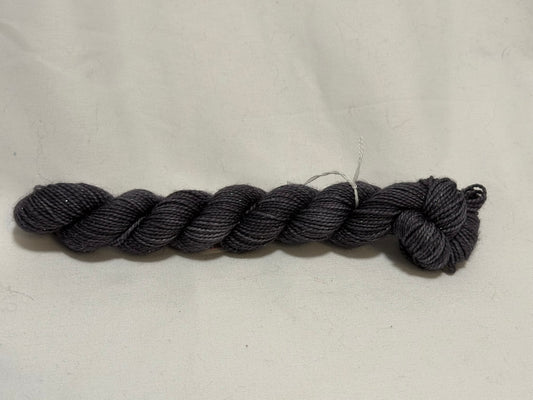 KK's Sparkle Sock Mini Skein~Dark Grey ~75/15/10 Superwash Merino, Nylon & Stellina Sparkle