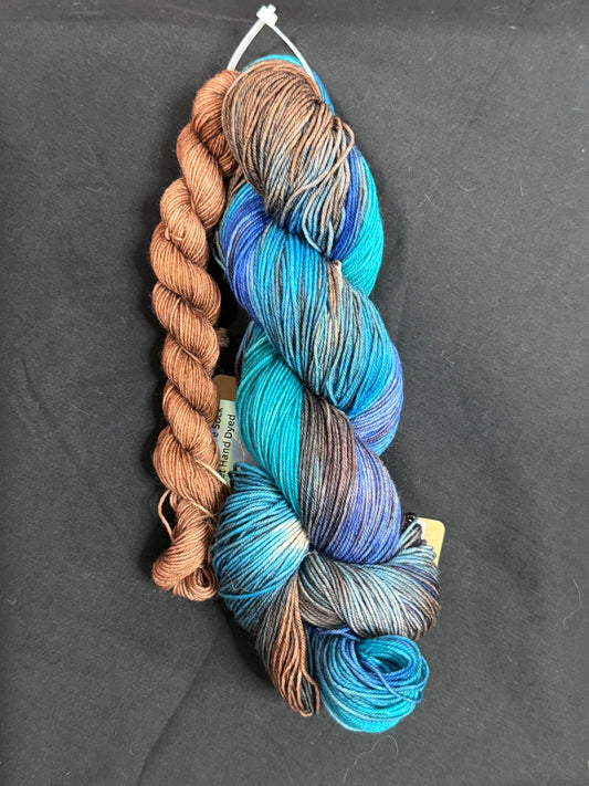 "Stormtide Driftwood"~ Fingering Weight Heel & Toe Set