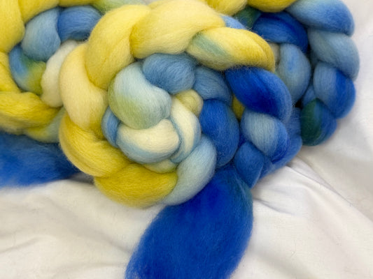 Corriedale~(COR-S-63)~Hand Dyed Braid~4 oz