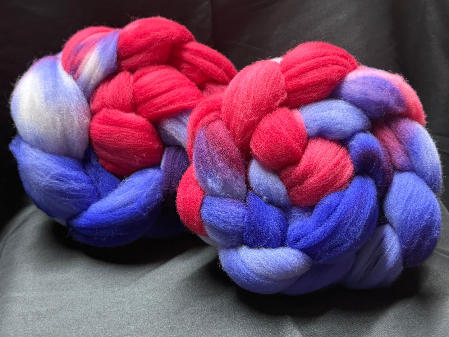 Targhee Wool Top~Double Braid Set~Hand Dyed 8 oz Set~(TG-D-16)