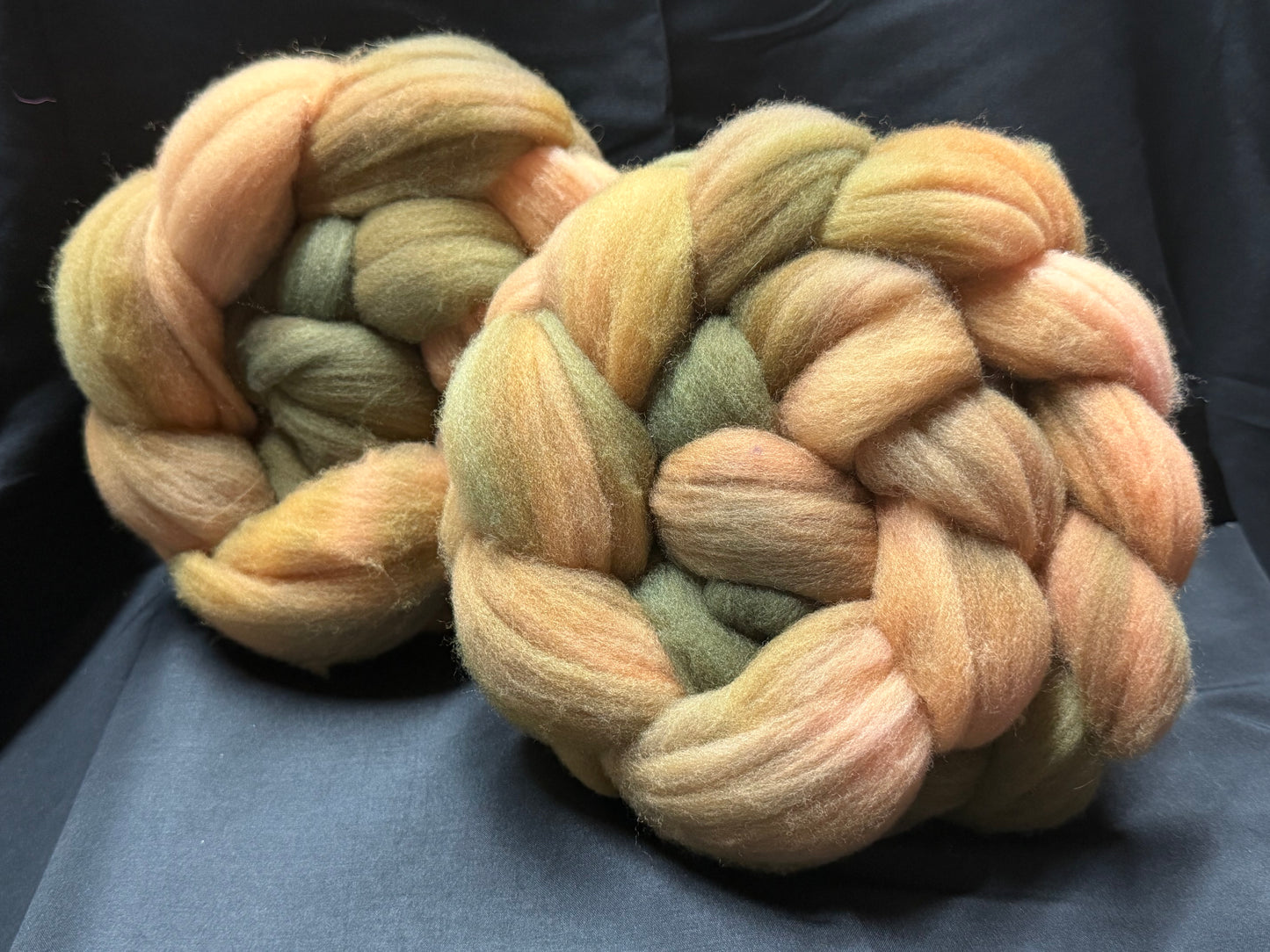 Targhee Wool Top~Double Braid Set~Hand Dyed 8 oz Set~(TG-D-18)